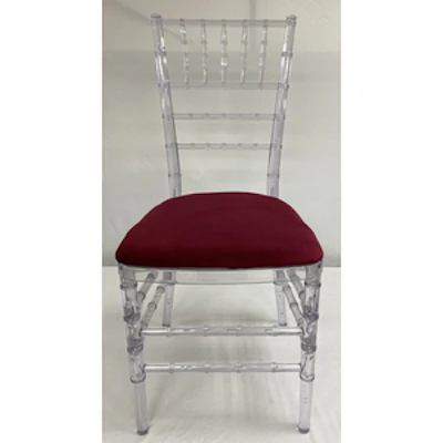 Стул «Тиффани» прозрачный, рубиново-красный бархат - изображение 2