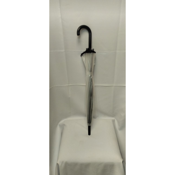 Зонт прозрачный с черной окантовкой - изображение 3