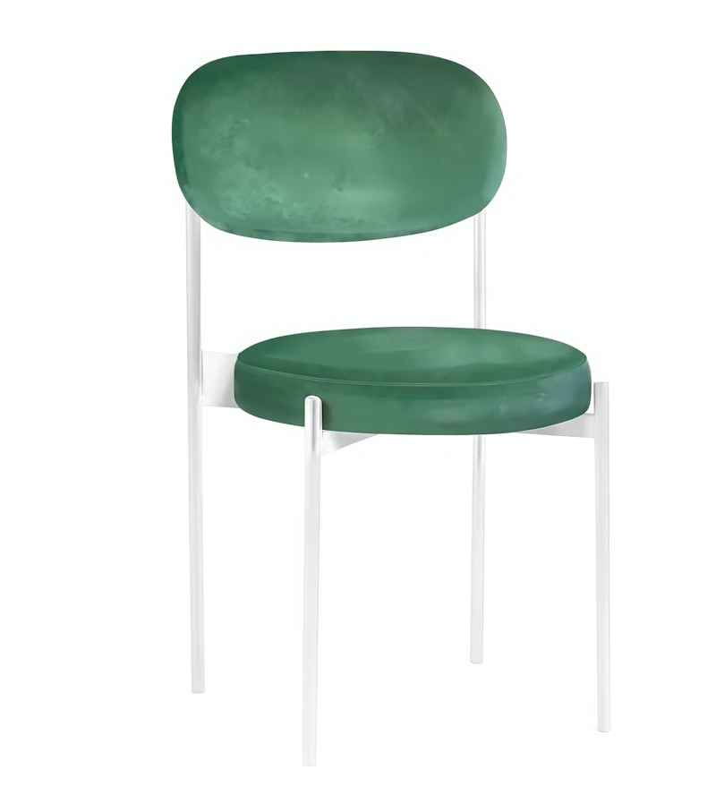 Стул Монако белый изумрудный
