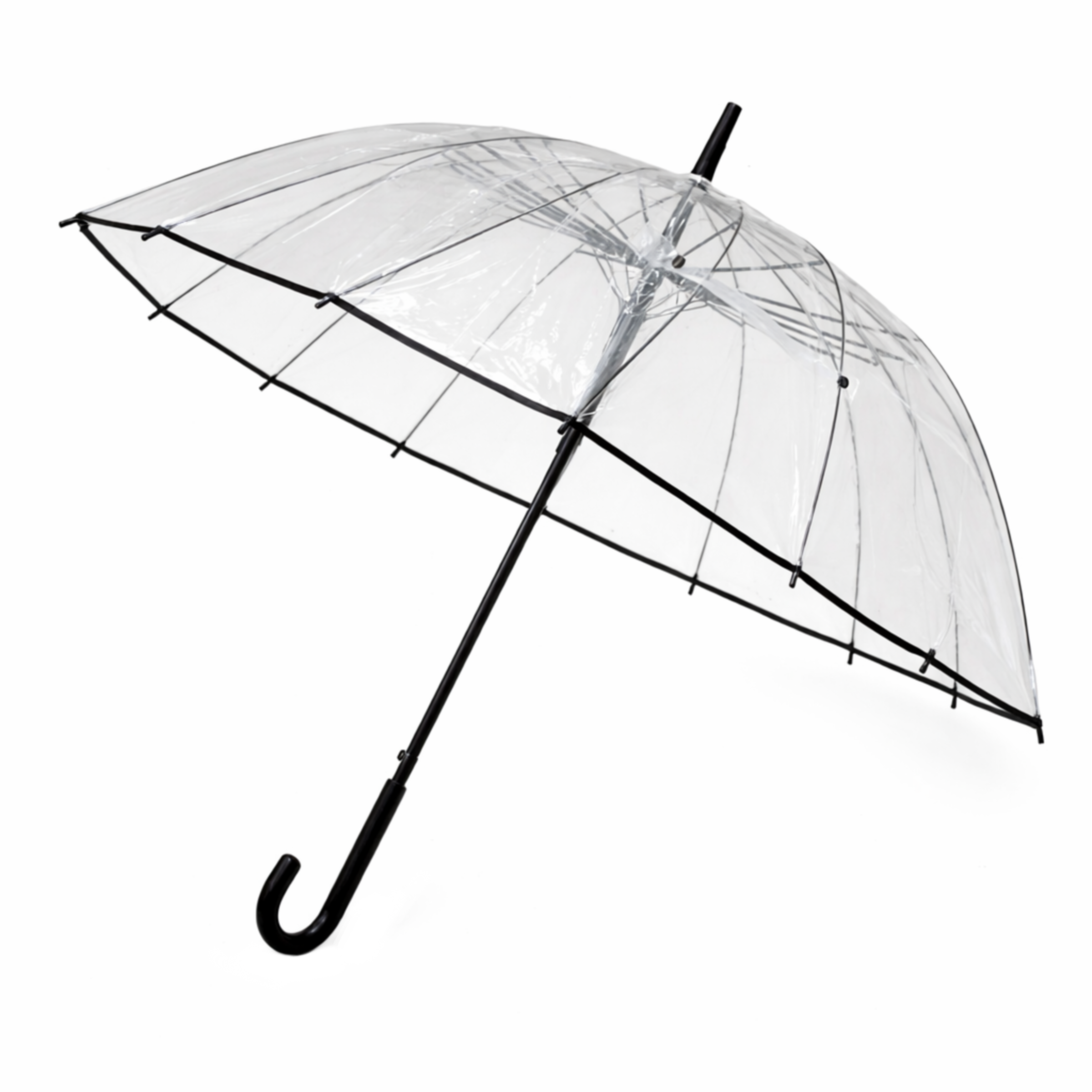 Зонт прозрачный с черной окантовкой