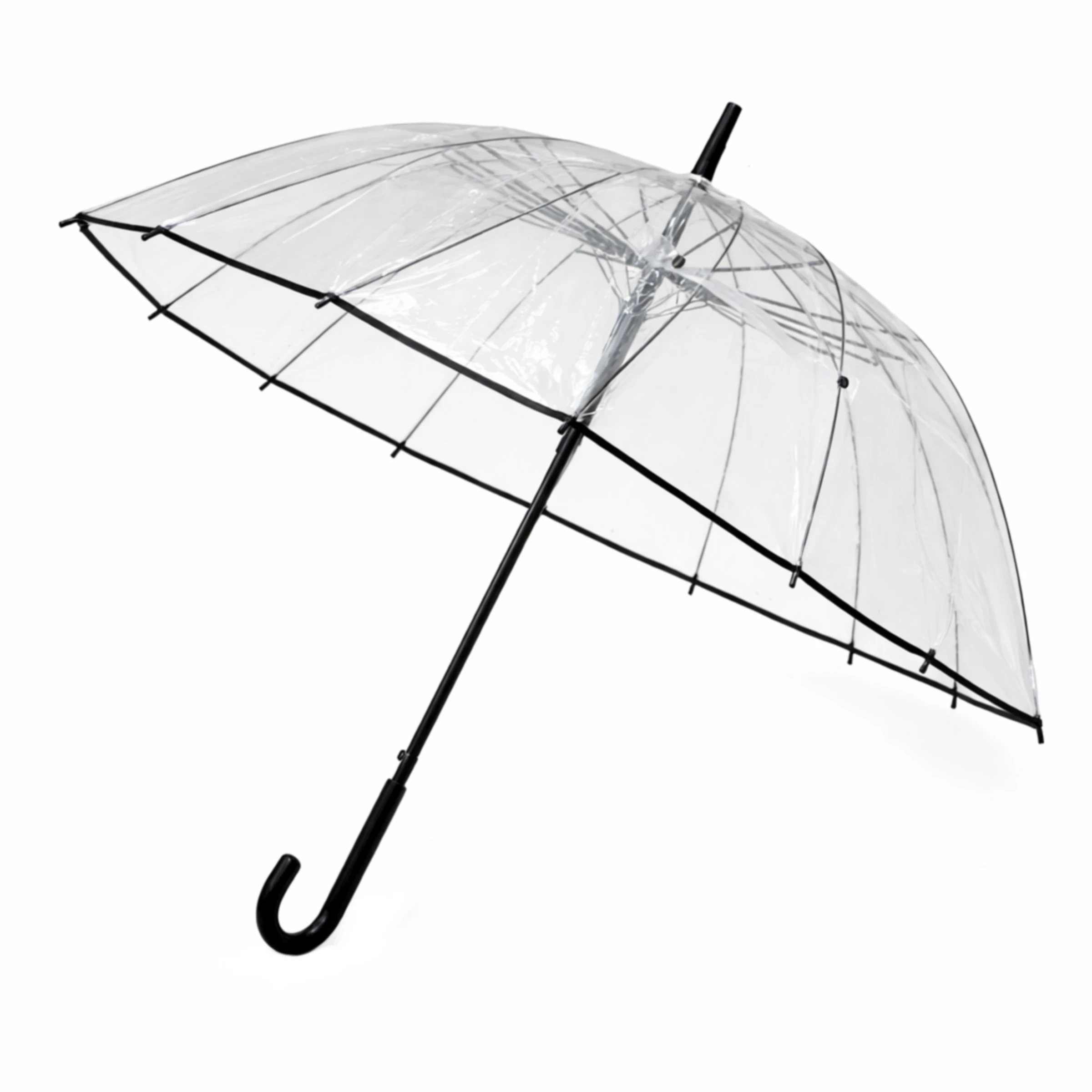 Зонт прозрачный с черной окантовкой