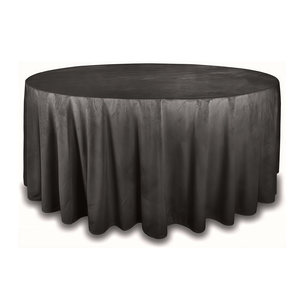 Скатерть круглая бархат графитовая