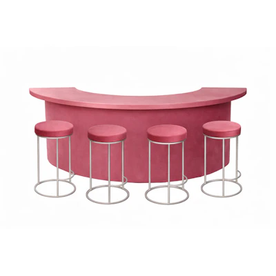 Барный комплект "Луна"  красный бархат