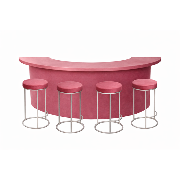 Барный комплект "Луна"  красный бархат