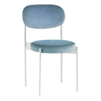 Стул Монако белый голубой