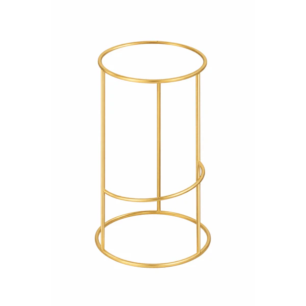 Барный стул золото, альпийский снег бархат - Фото 2