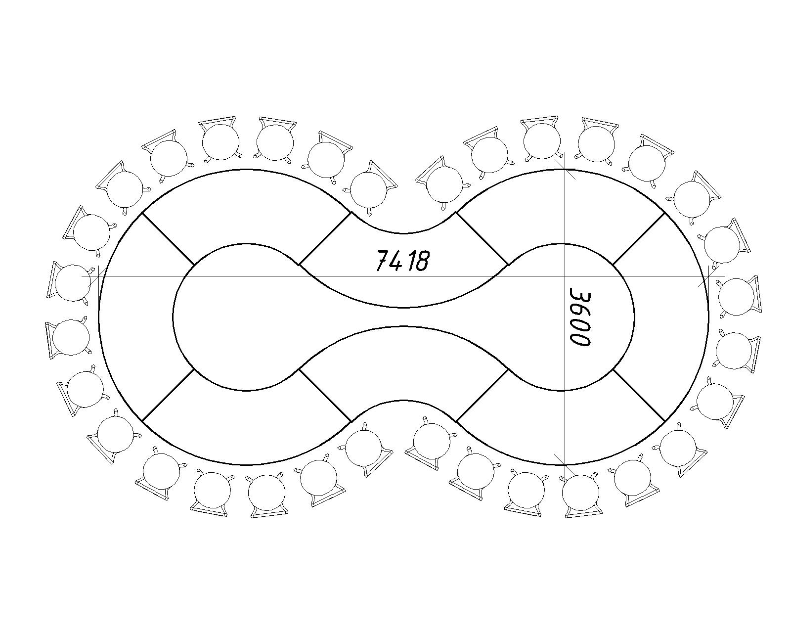 Стол "Орбит" под скатерть