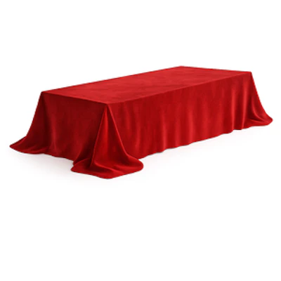 Скатерть прямоугольная XL бархат алая - изображение 1