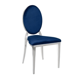 Стул «Вашингтон» серебро, чернильный бархат