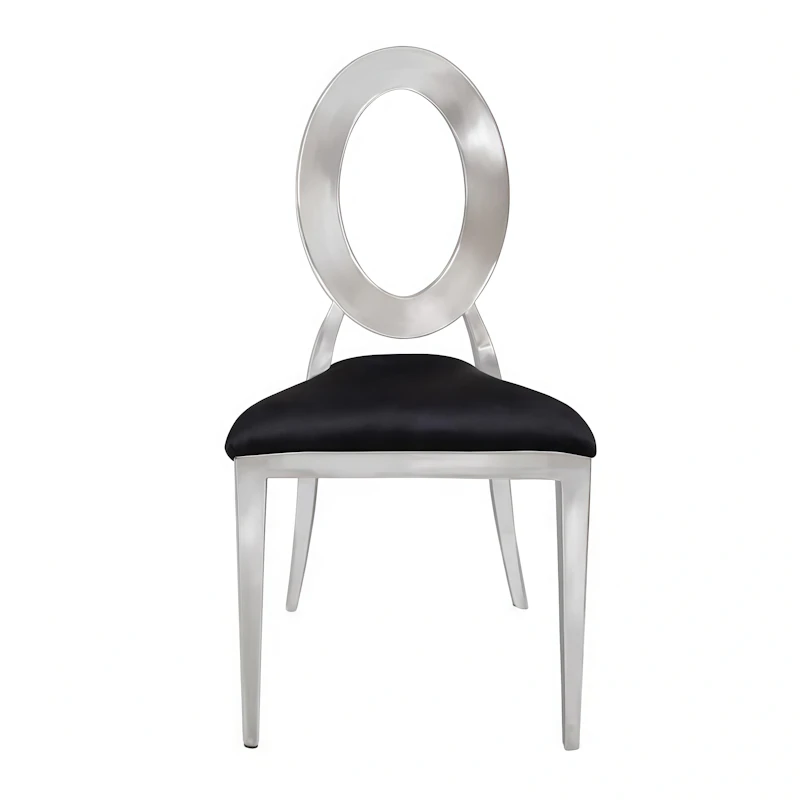 Стул «Элемент» серебро, черный бархат