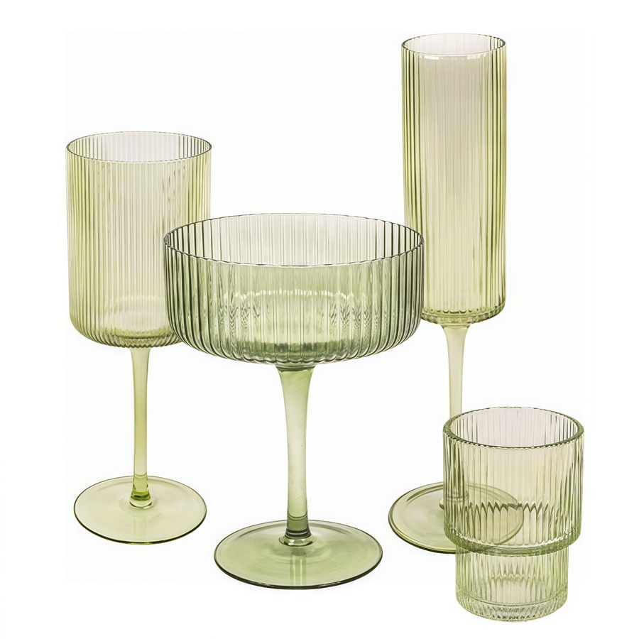 Набор из 4 бокалов "Осака" салатовый - Фото миниатюра 1