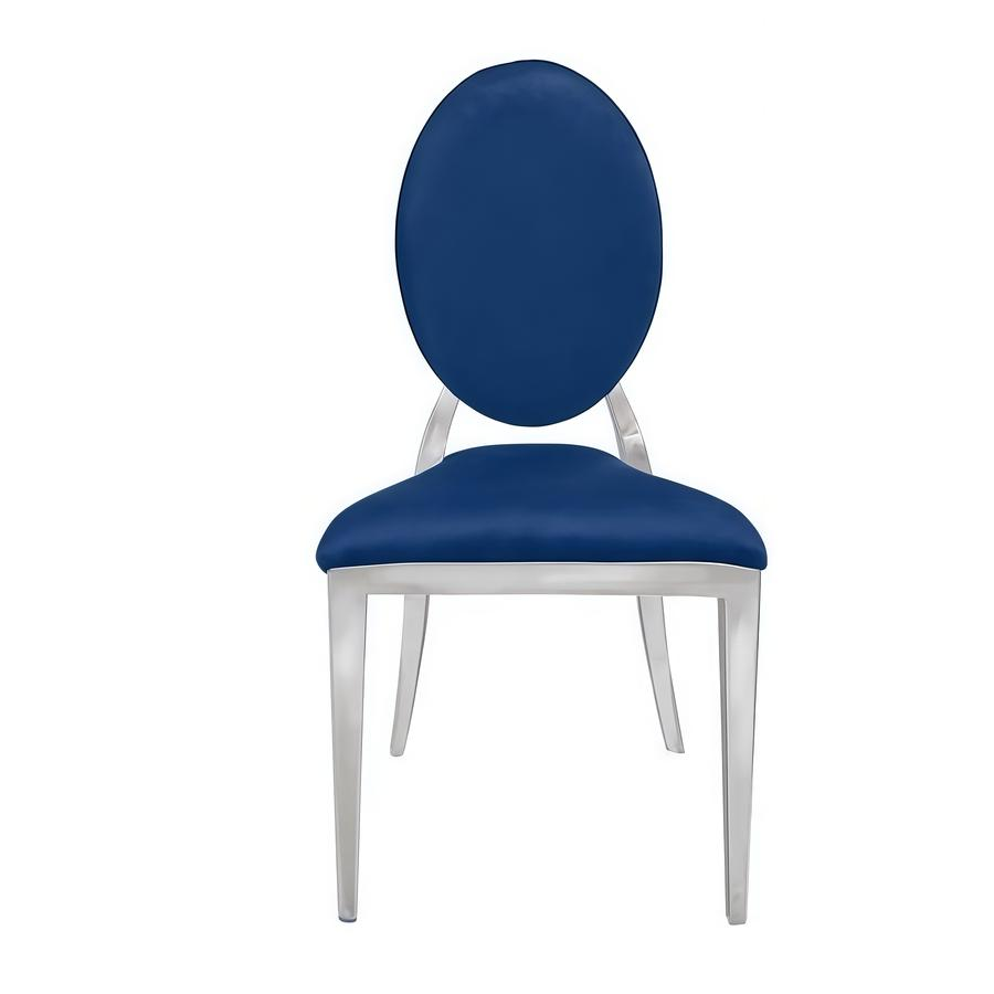 Стул «Вашингтон» серебро, чернильный бархат - Фото миниатюра 2