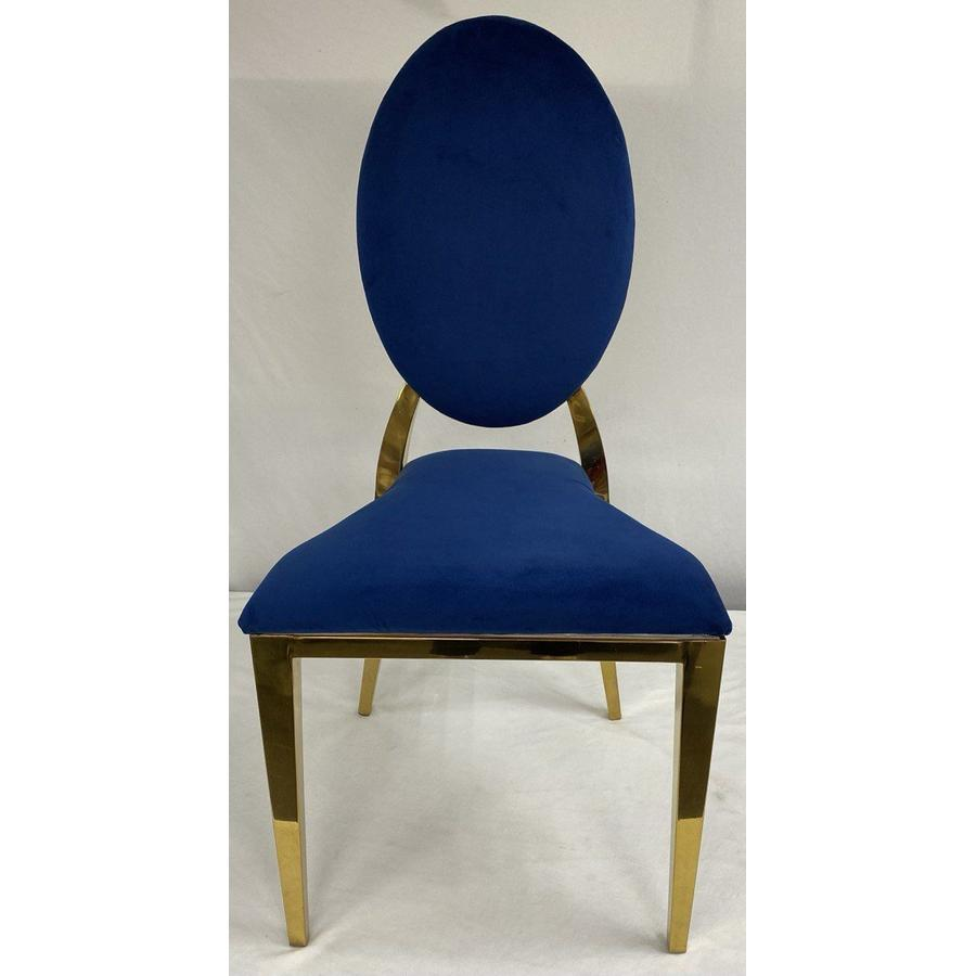 Стул «Вашингтон» золото, синий бархат - Фото миниатюра 3