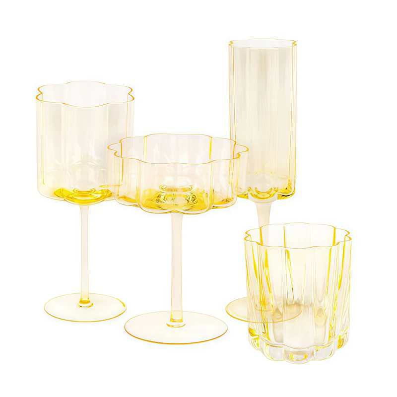 Набор бокалов "Флорал" лимонный