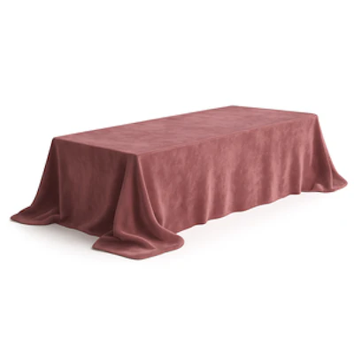 Скатерть прямоугольная XL бархат "Розовый зефир" - изображение 1