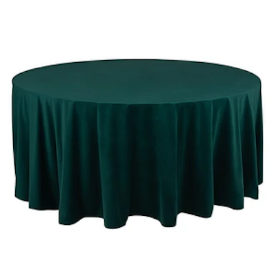 Скатерть круглая бархат изумрудная - изображение 1