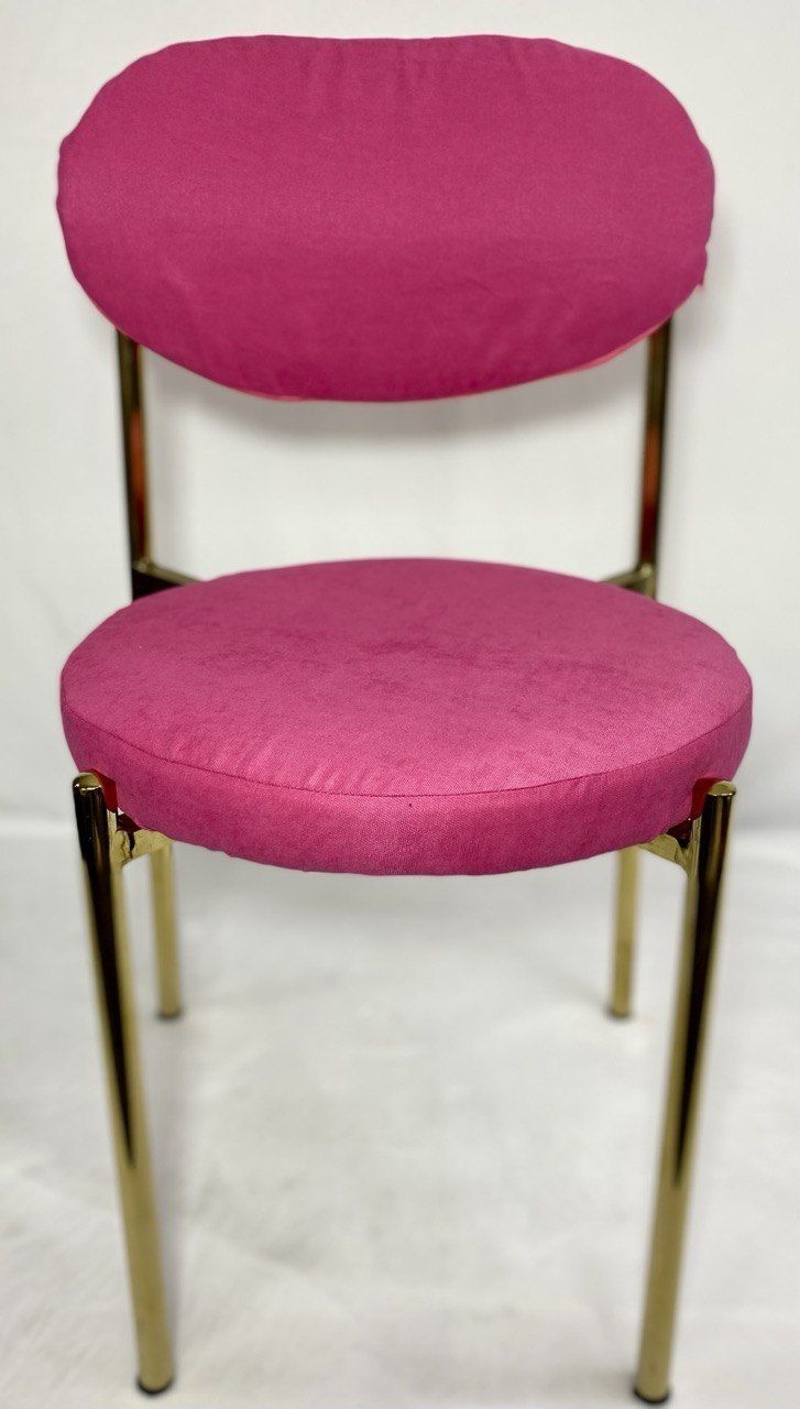 Стул Монако золото глубокий розовый