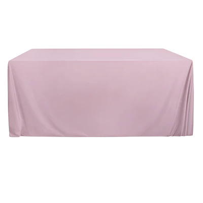 Скатерть бархат пыльно-розовая прямоугольная
