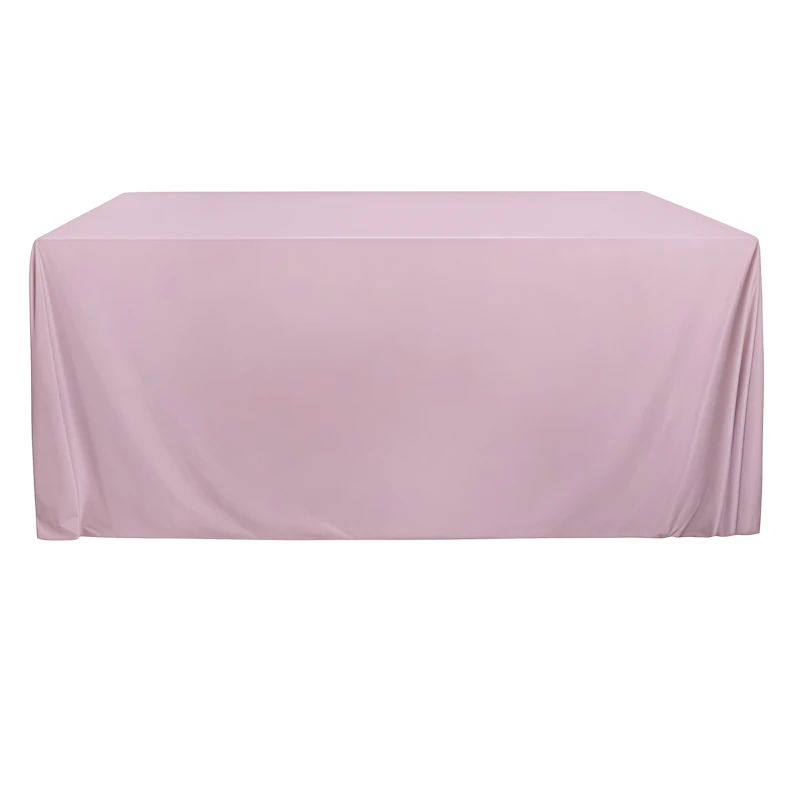 Скатерть бархат пыльно-розовая прямоугольная