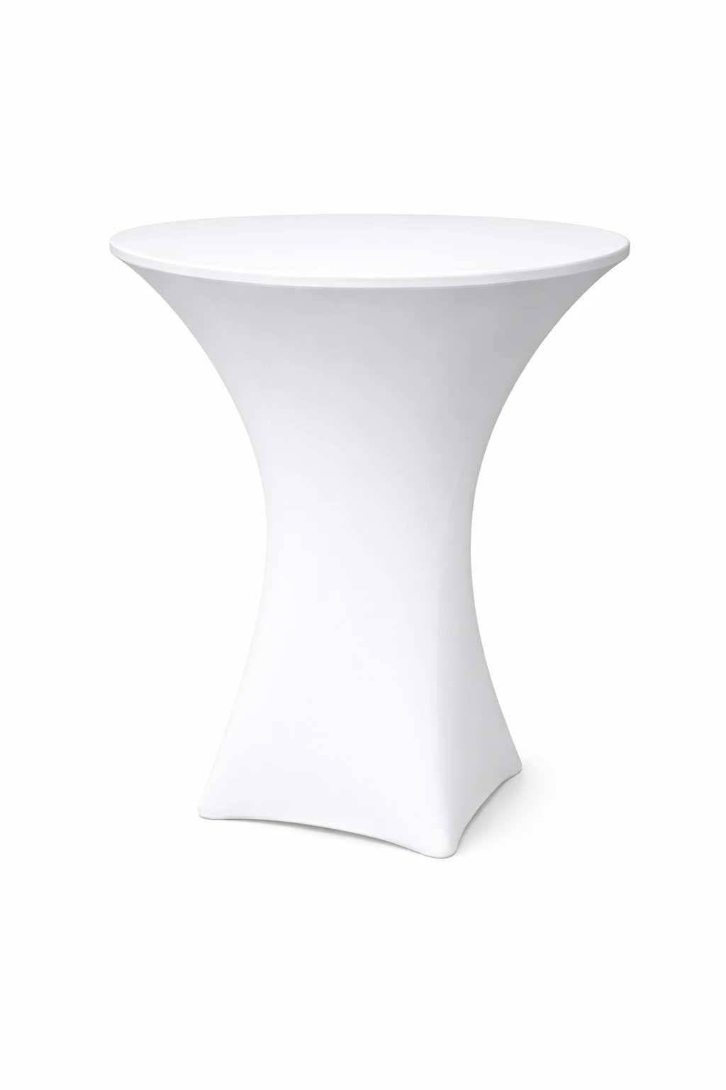 Стол коктейльный с чехлом белый