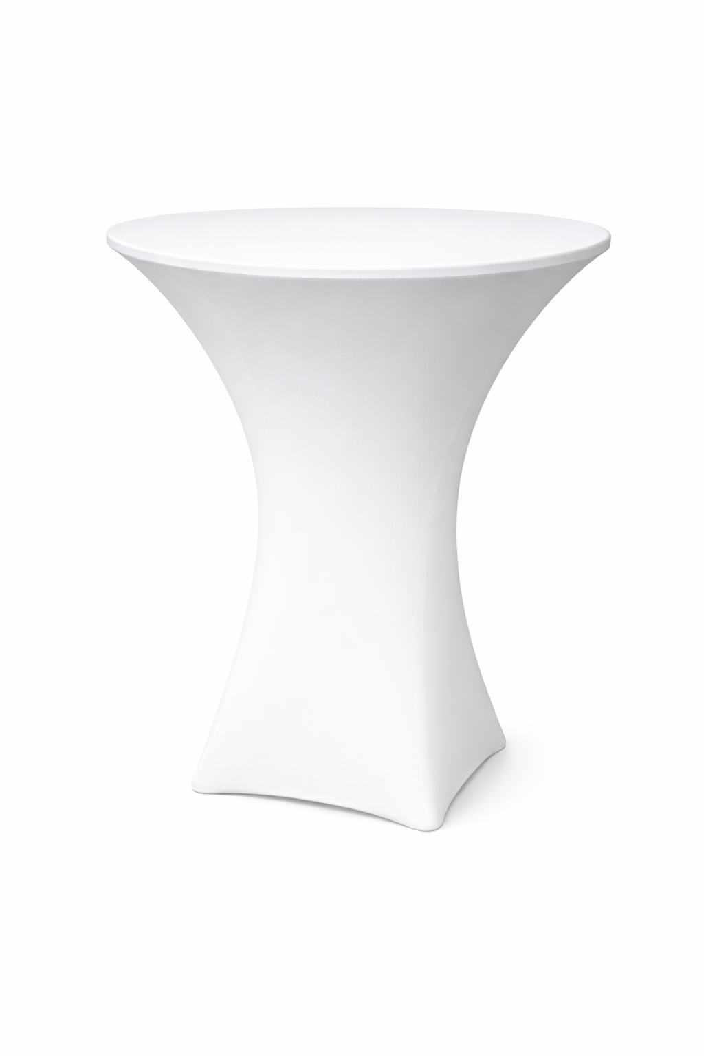 Стол коктейльный с чехлом белый