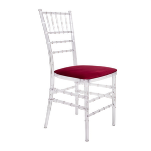 Стул «Тиффани» прозрачный, рубиново-красный бархат - Фото 1