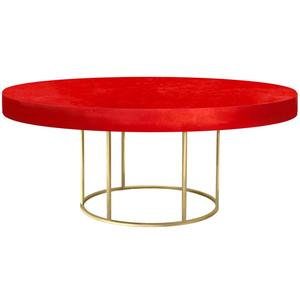Стол Лофт круглый Голд Светло-Алый