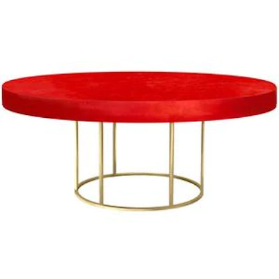 Стол Лофт круглый Голд Светло-Алый - изображение 1