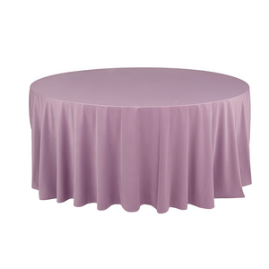 Скатерть круглая бархатная светло-лавандовая