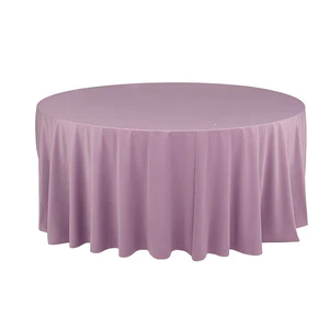Скатерть круглая бархатная светло-лавандовая - Фото 1