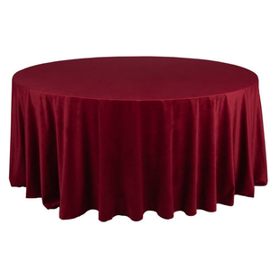 Скатерть круглая бархатная " Гранатовая"