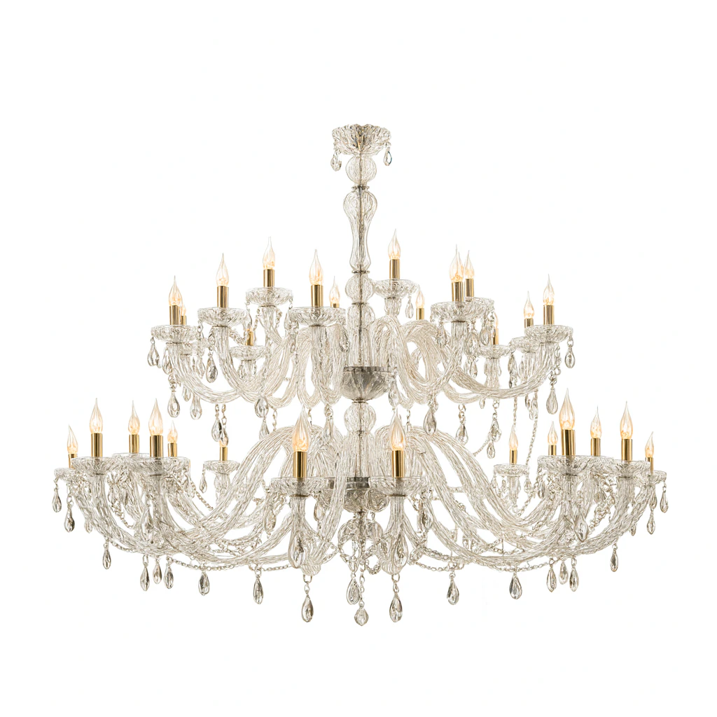 Люстра "Хрусталь" 150 см (три яруса рожков)