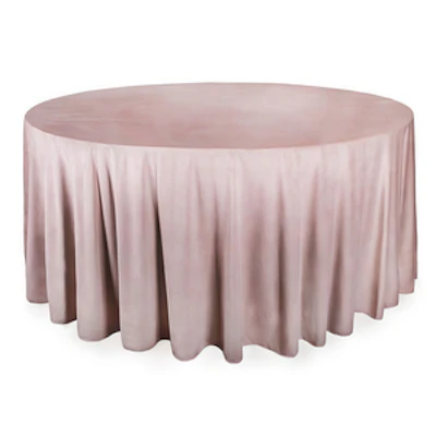 Скатерть круглая бархат пастельно-фиолетовая - изображение 1