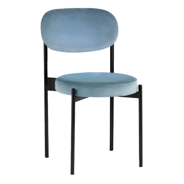 Стул Монако черный голубой