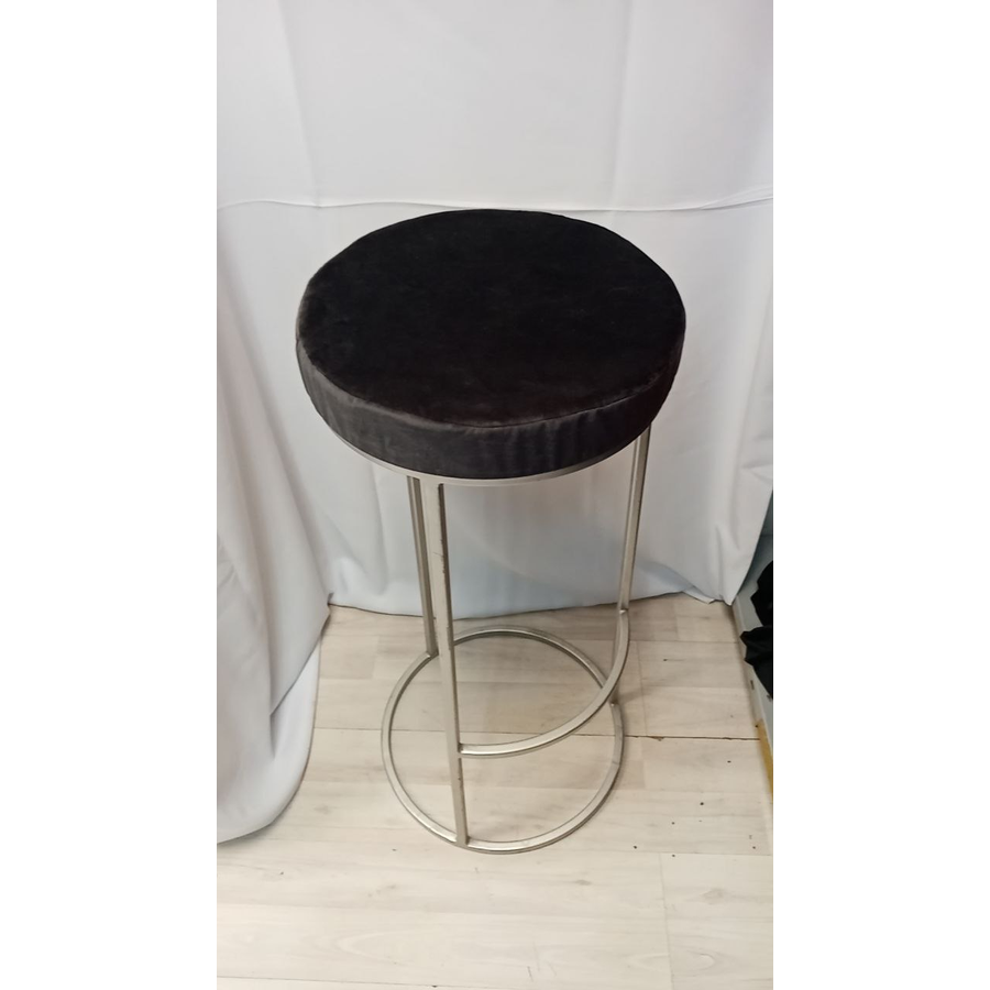  Стул барный серебро, графитовый бархат - Фото миниатюра 2