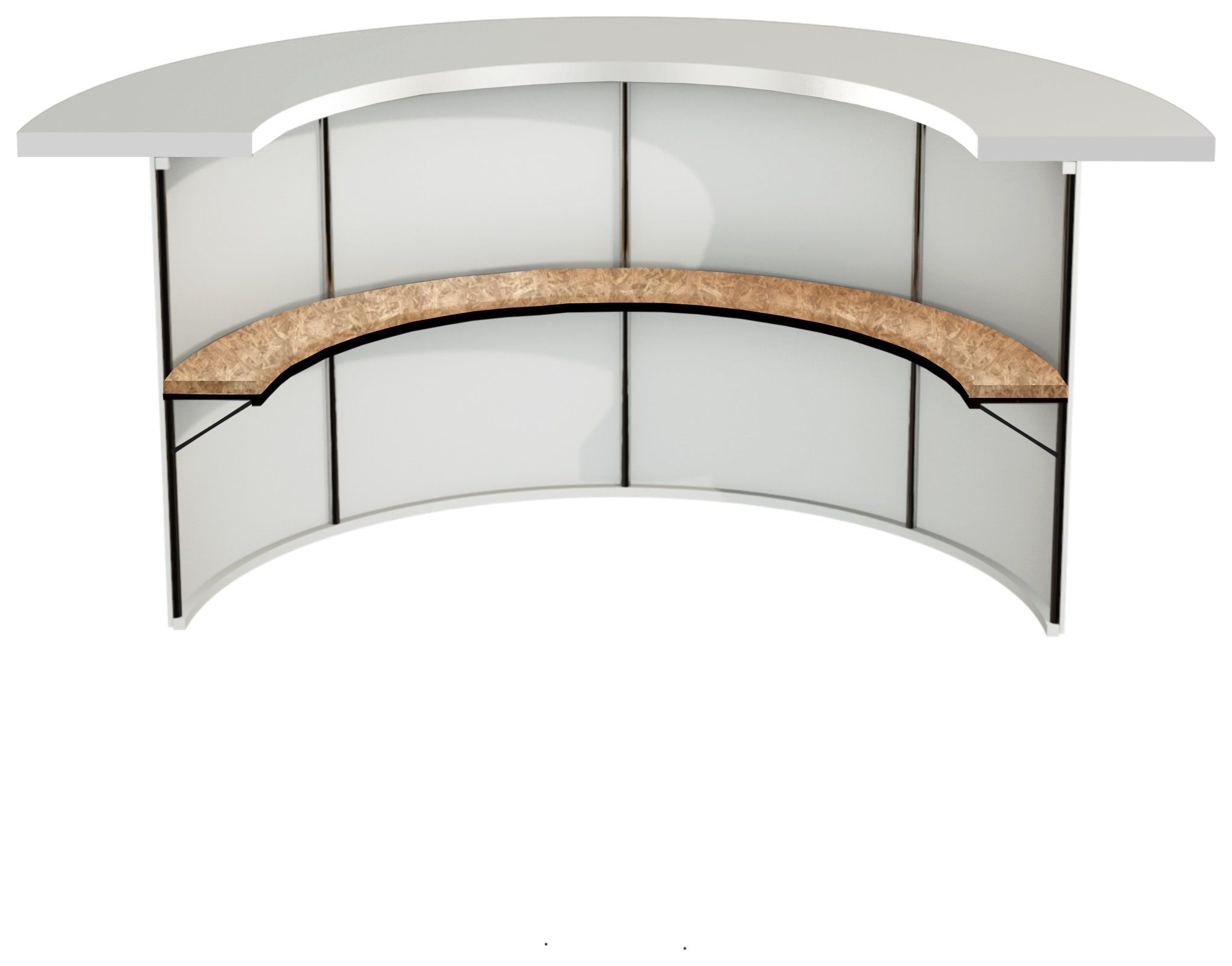 Барная стойка "Луна" 360 белый под кастомизацию 