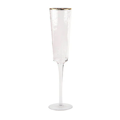 Бокал для шампанского "Блум" с золотым кантом