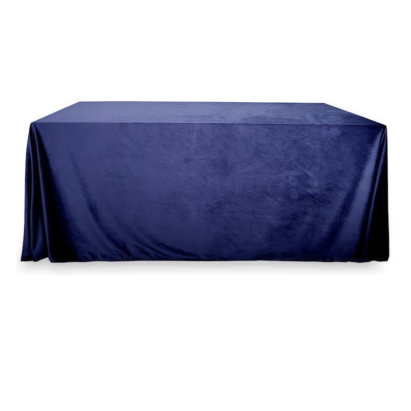 Скатерть бархат чернильная прямоугольная