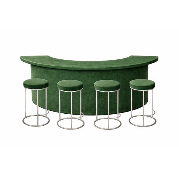 Барный комплект "Луна"  травяной бархат - Фото 1