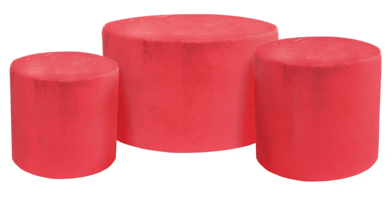 Набор пуфов Нежно-алый