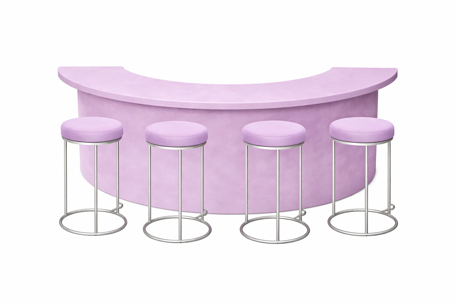 Барный комплект "Луна"  лавандовый бархат