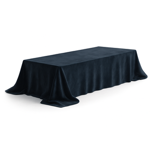 Скатерть прямоугольная XL бархат"Тотал блэк"