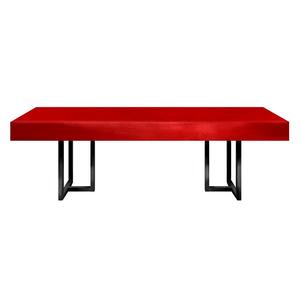 Стол "Лофт черный" алый