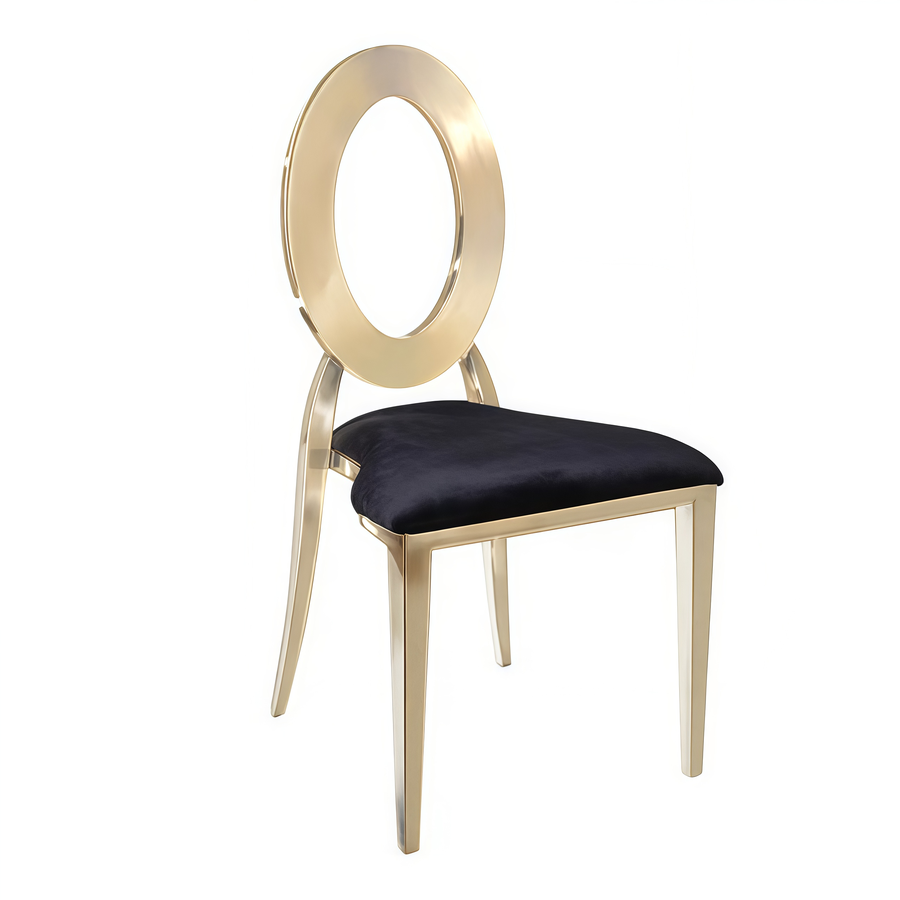 Стул «Элемент» золото, черный бархат - Фото миниатюра 1