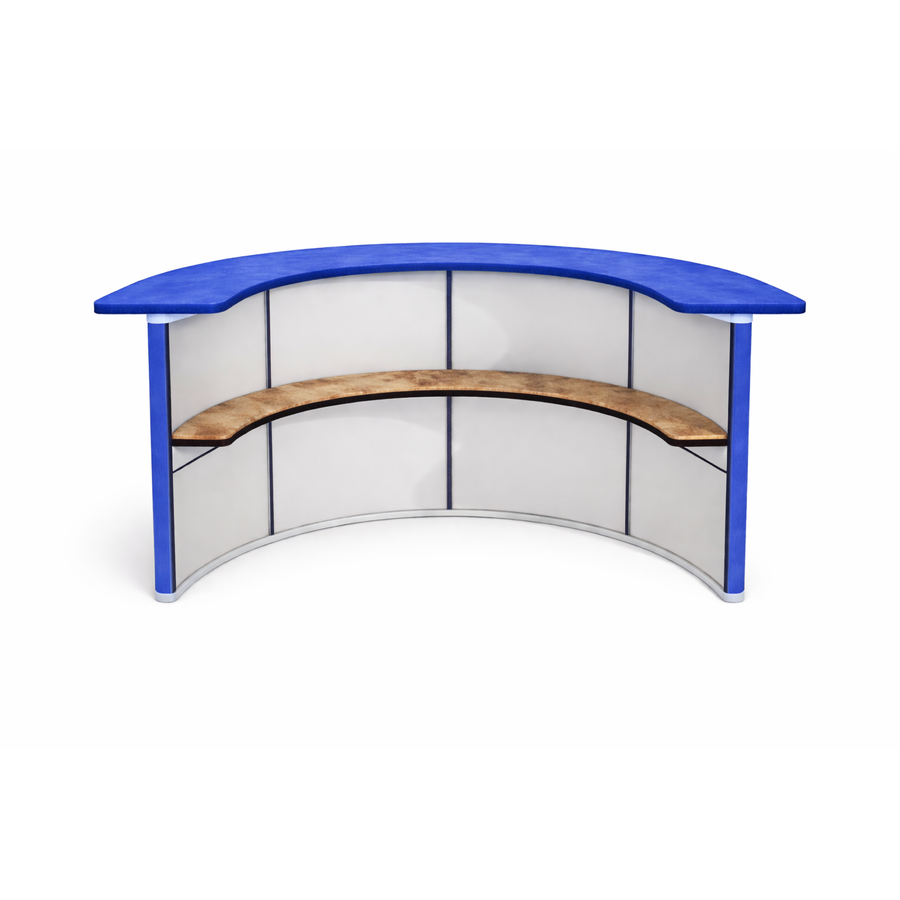 Комплект барной стойки  "Луна" 360  синий бархат - Фото миниатюра 3