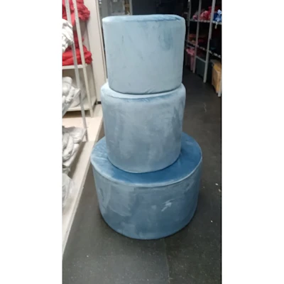 Пуф Люксор Пыльно-голубой - изображение 2