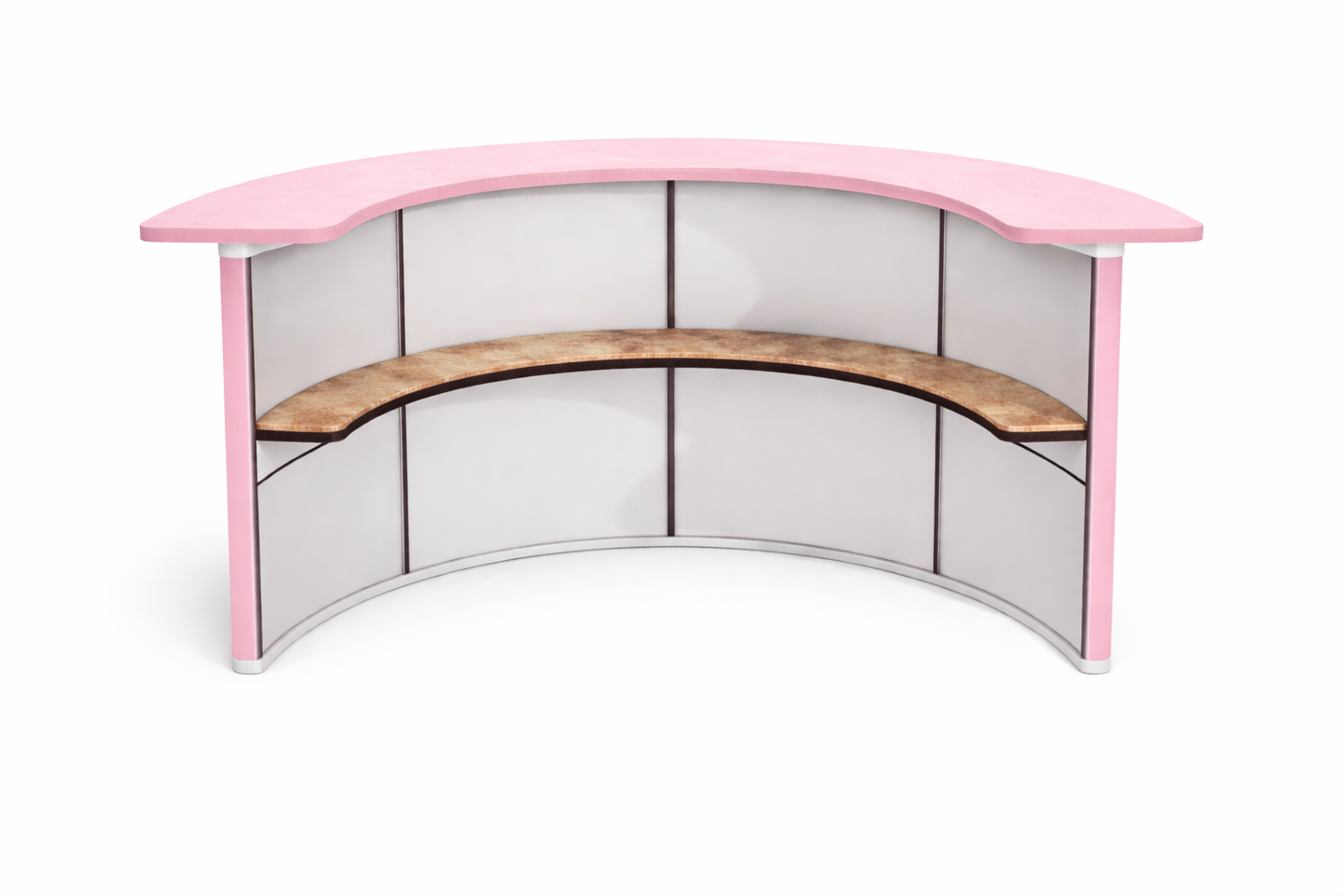 Барная стойка "Луна" 360 пепельно-розовый бархат