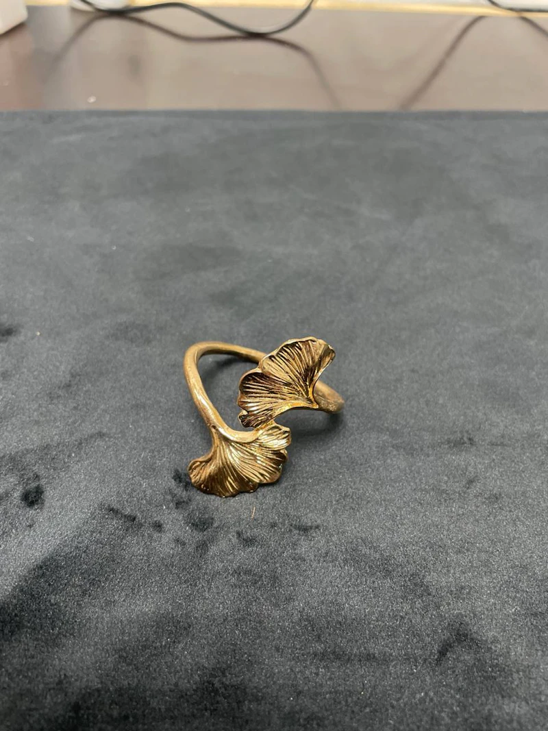 Кольцо для салфеток "Клевер" золото