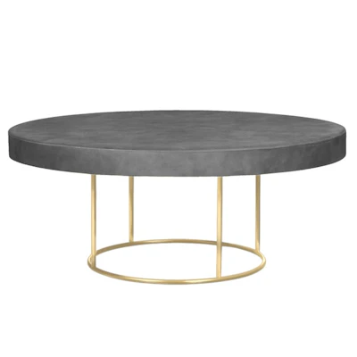 Стол "Лофт" круглый золото, серый  - изображение 1