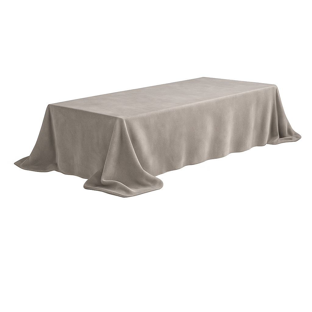 Скатерть прямоугольная XL бархат " Кофе с молоком"